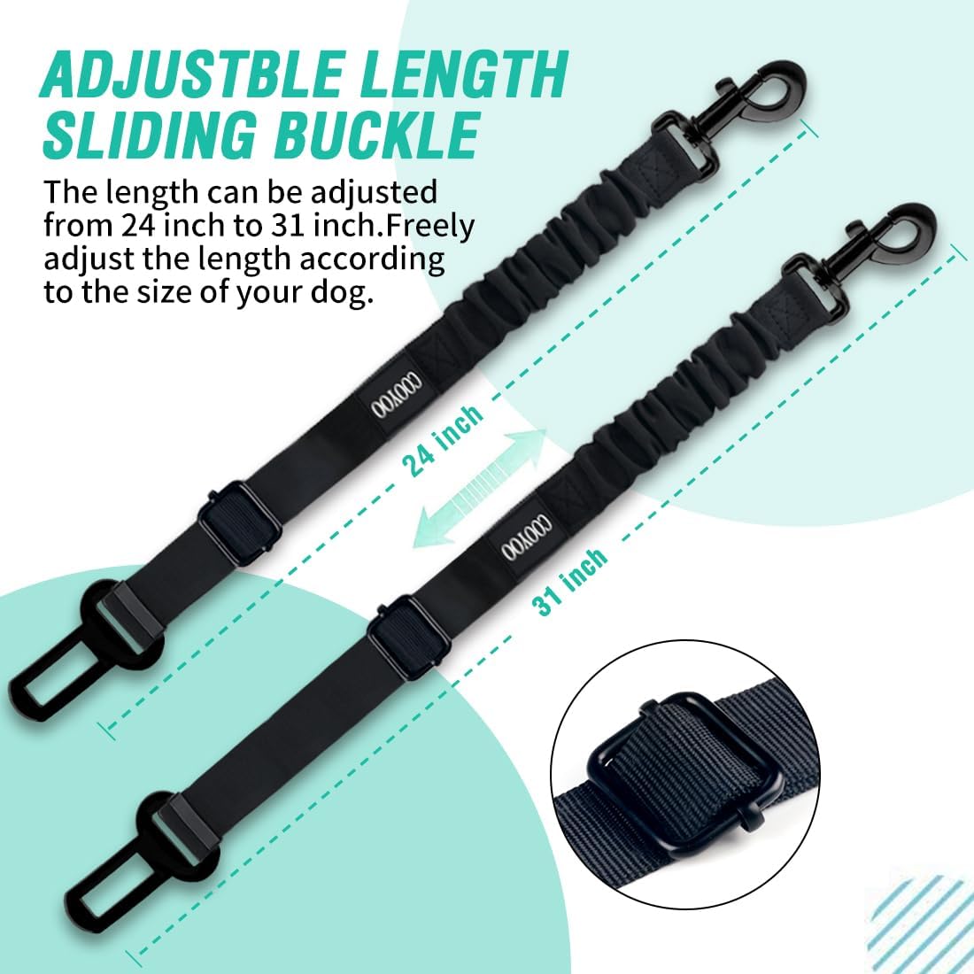 Elastic Dog Seat Belt