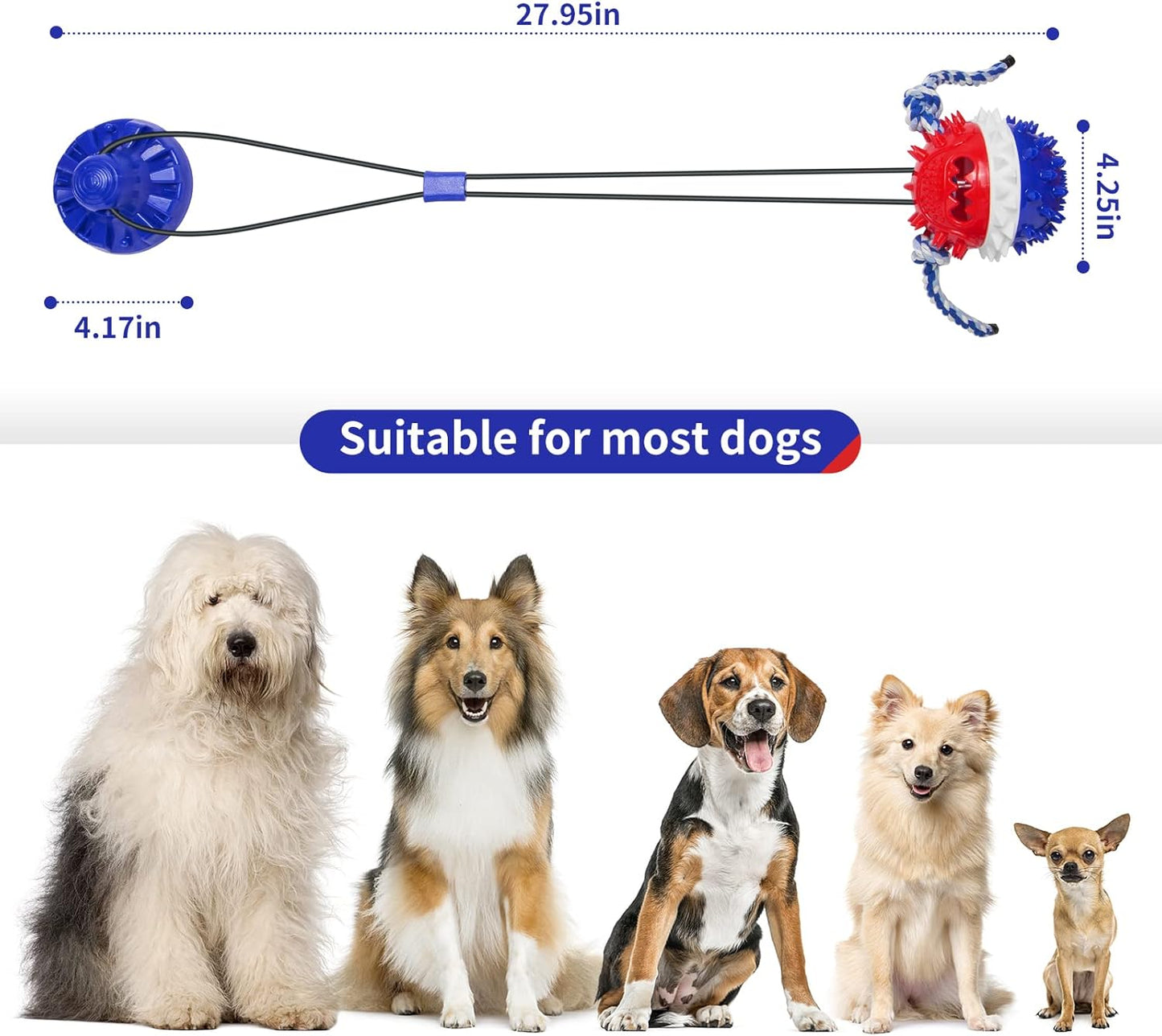 Suction Cup Tug of War Dog Toy