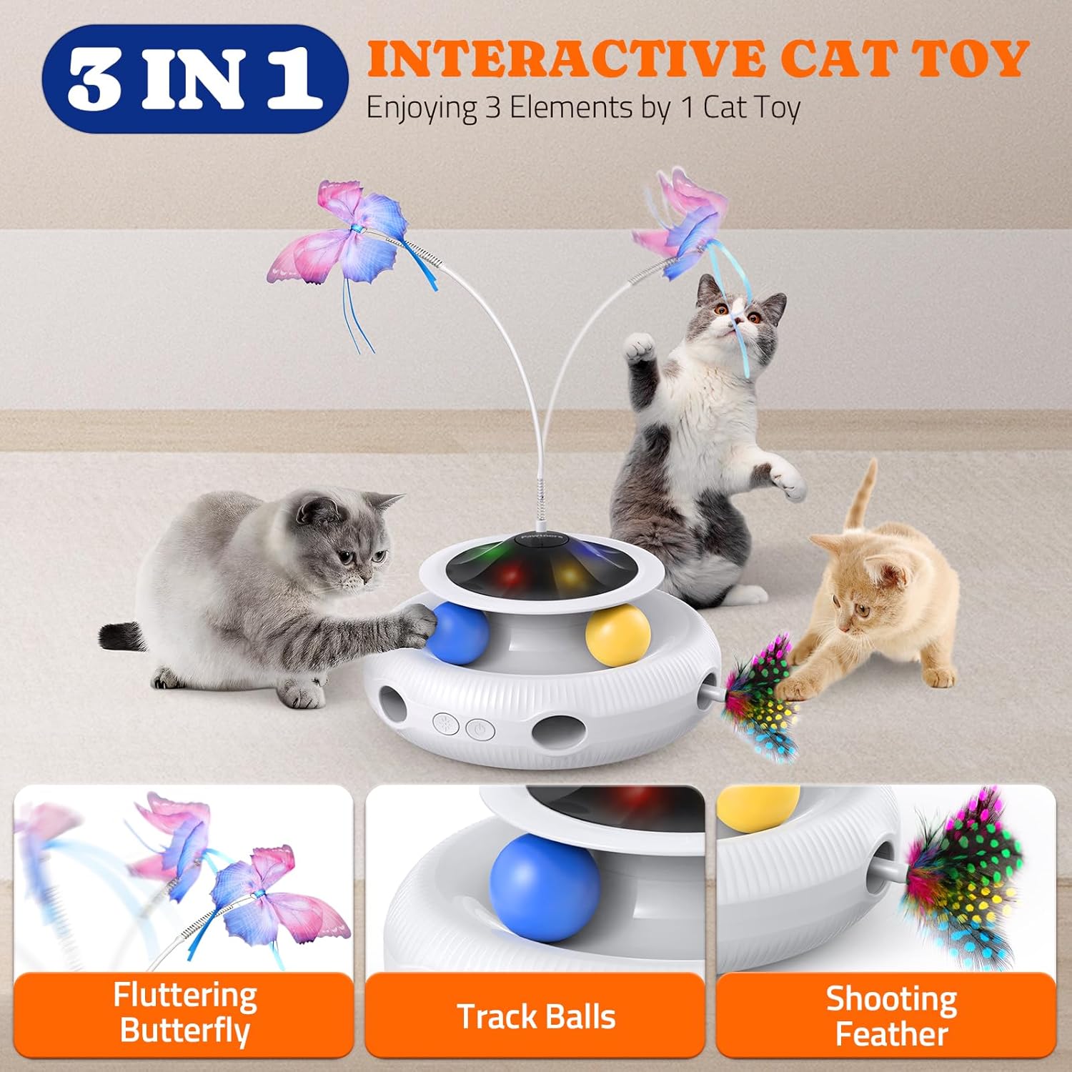 3 in 1 Automatic Cat Toy