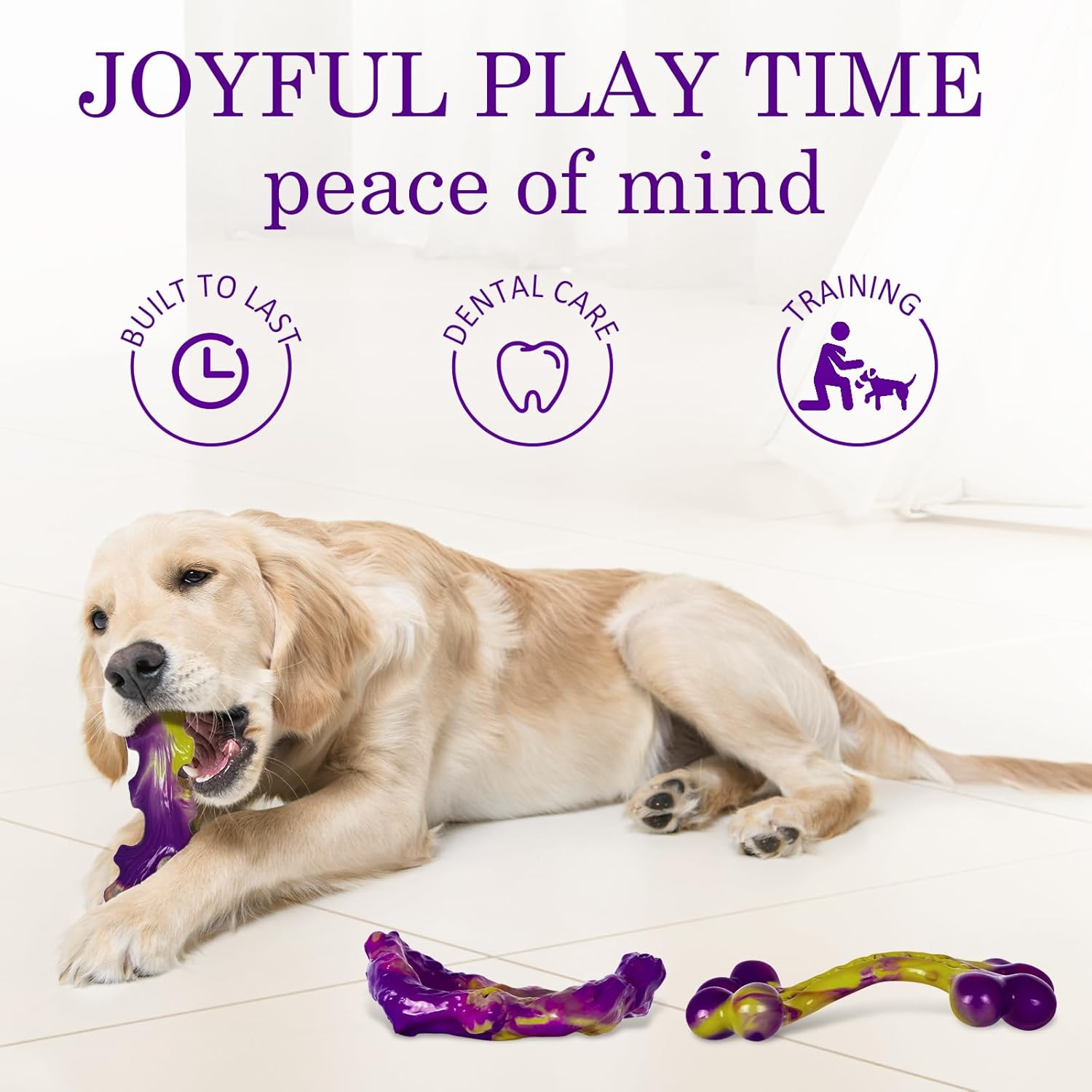 3-Pack Tough Chewer Dog Toys