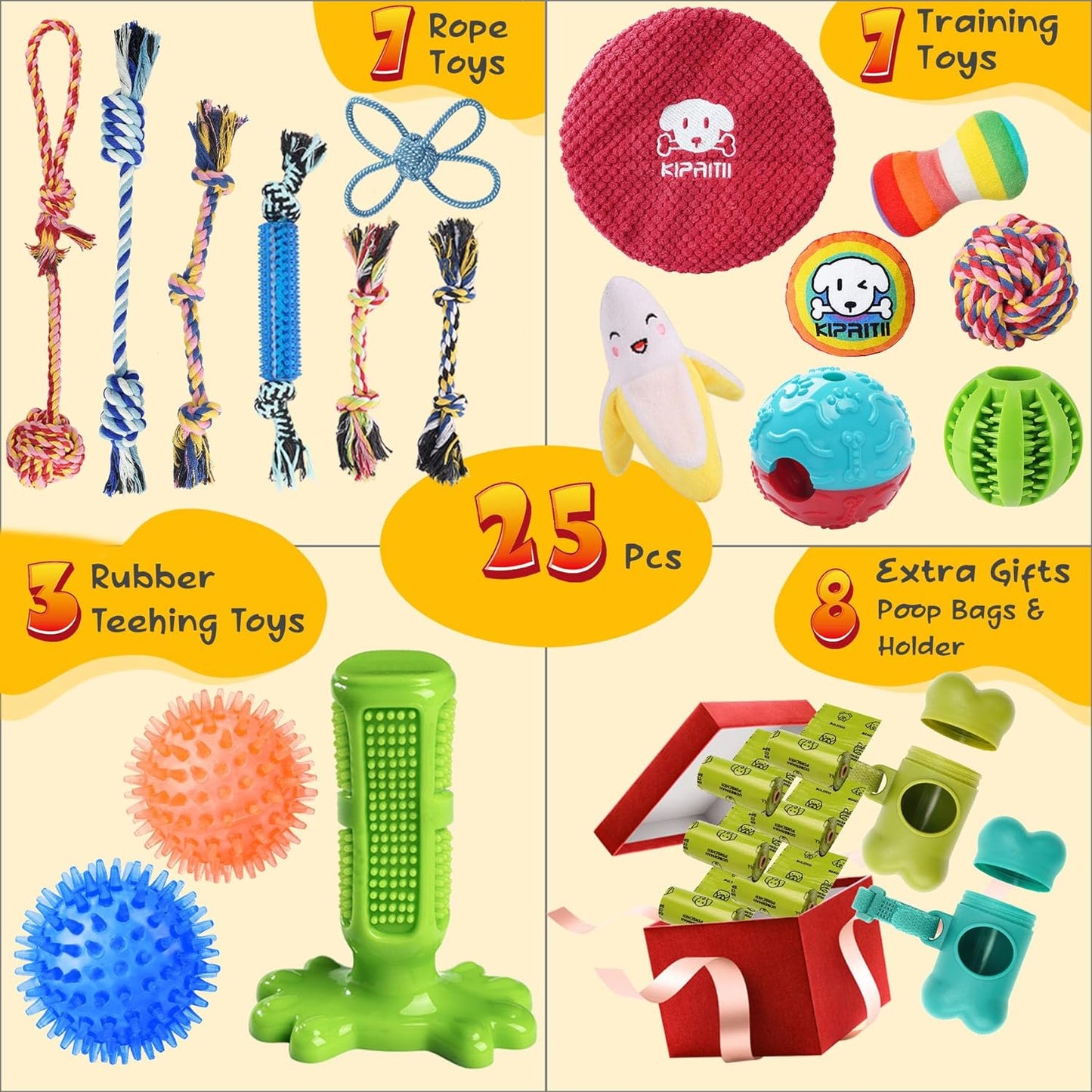 25 Pack Puppy Toys 