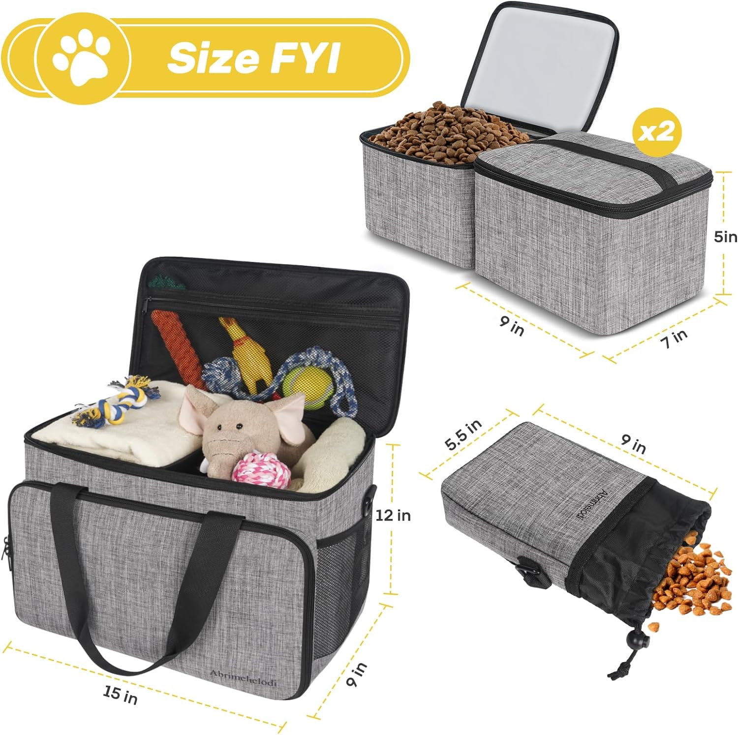 Pet Supply Travel Bag