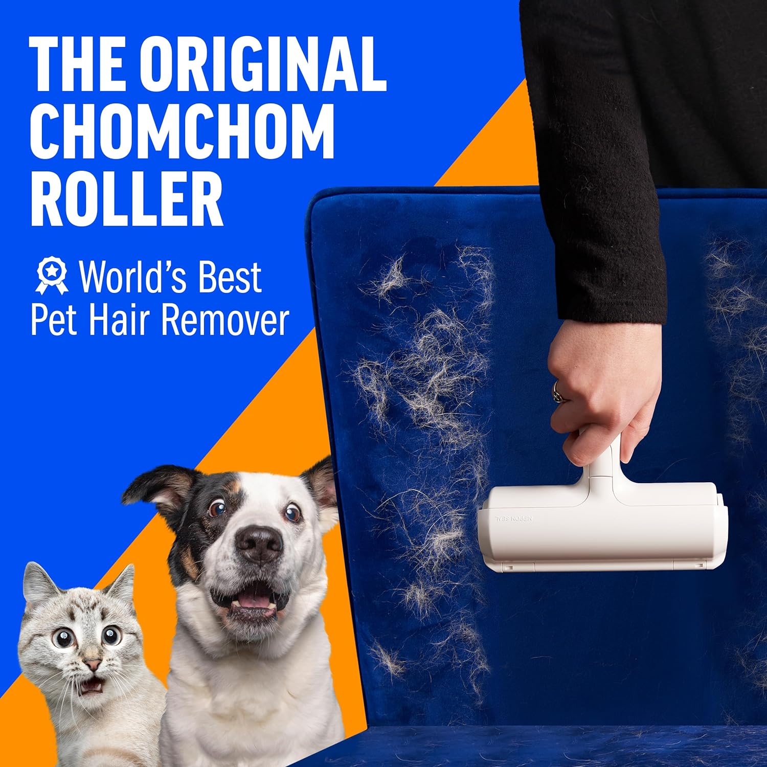 ChomChom Roller: Reusable Pet Hair Remover for Furniture, Clothing & More