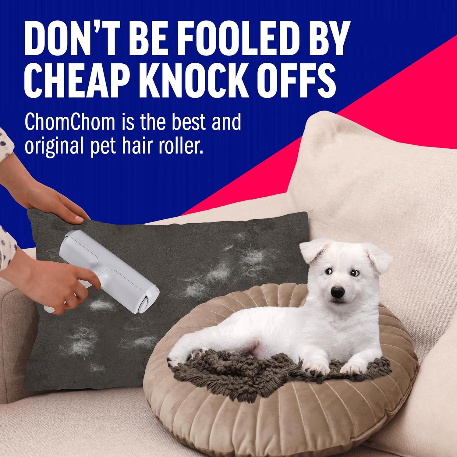 ChomChom Roller: Reusable Pet Hair Remover for Furniture, Clothing & More