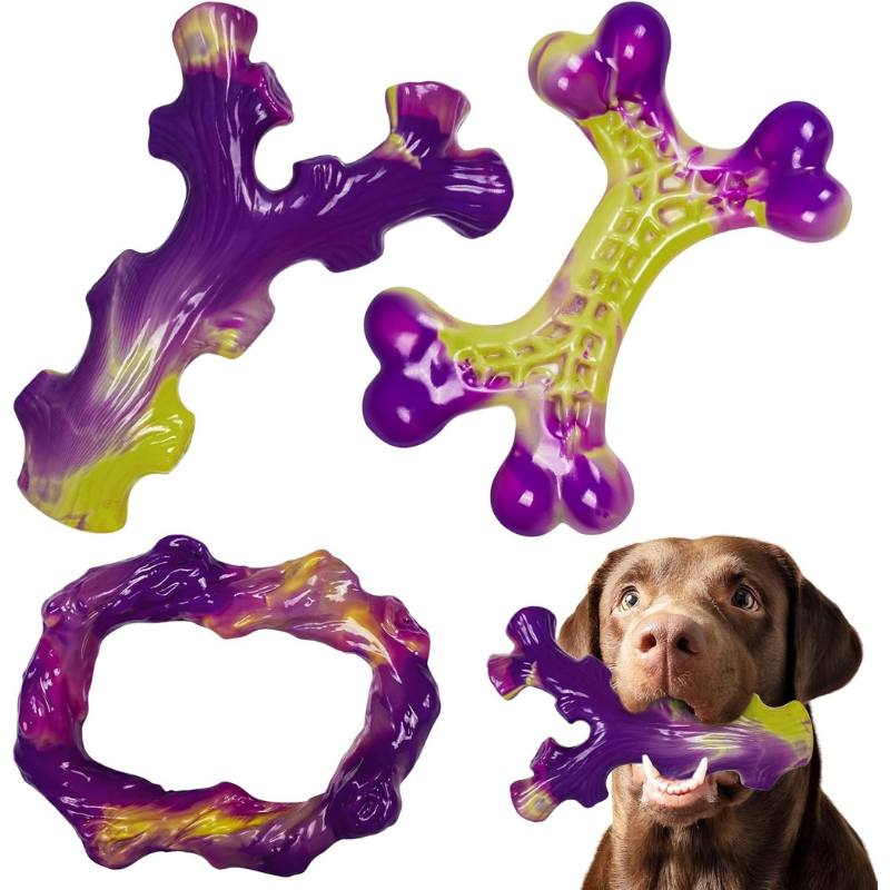 3-Pack Tough Chewer Dog Toys